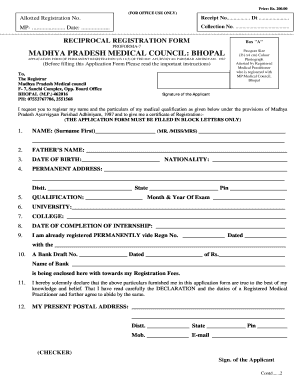 How to Get Noc from Mp Medical Council  Form