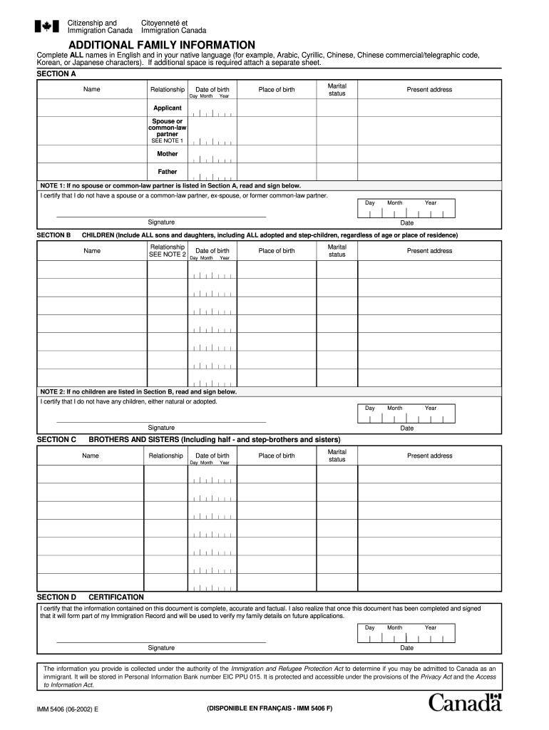 Imm 5406  Form