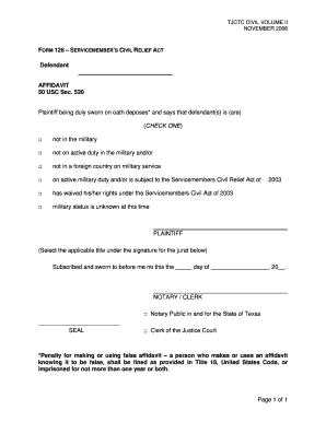 Servicemembers Civil Relief Act Fillable Request Form