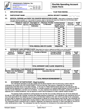 Flexible Spending Account Claim Form ABC Benefit Solutions