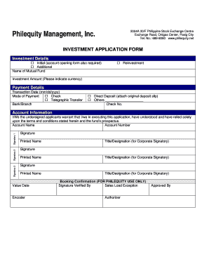 Philequity Fund  Form