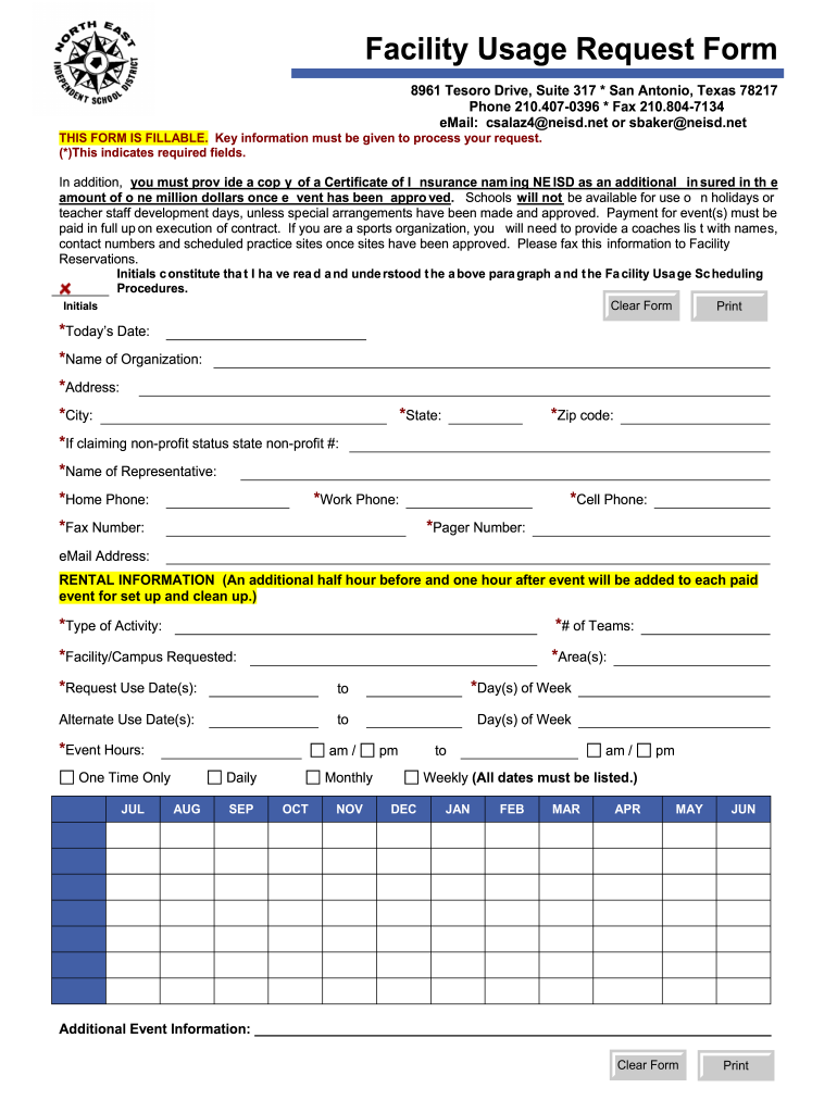 Usage Request Form