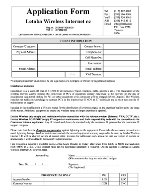 Letaba Wireless Application Form PDF