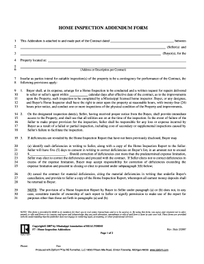 Repair Addendum Wording Sample  Form