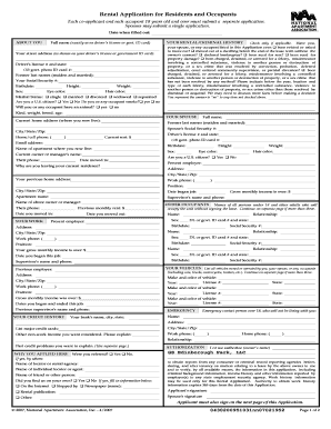 Rental Application for Residents and Occupants Greystar  Form