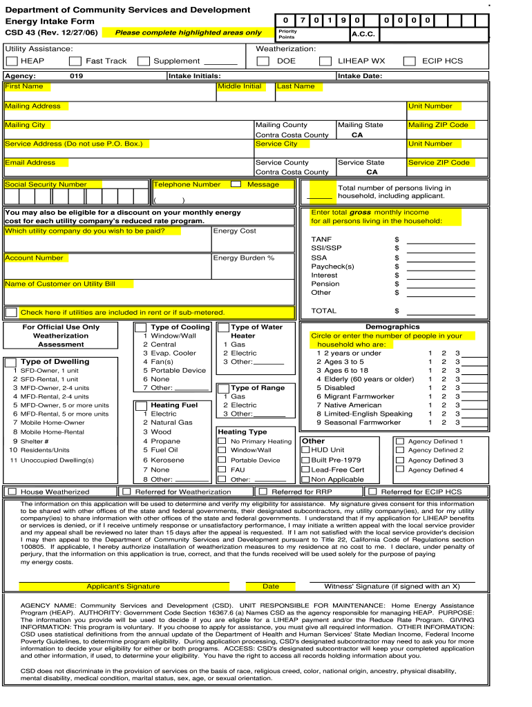  Heaponline Form 2006