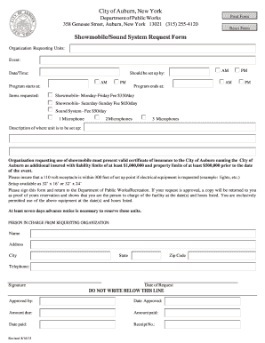 System Request Form