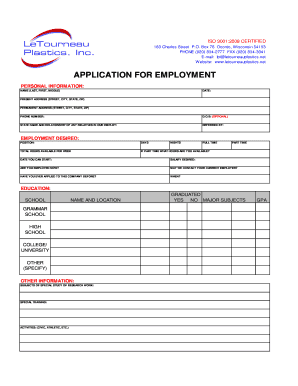 Letourneau Plastics  Form