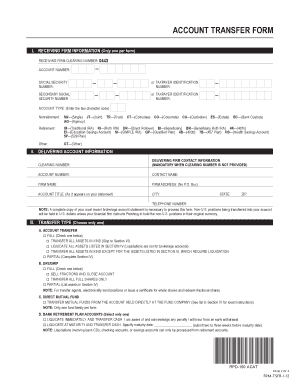Pershing Llc Fillable Account Transfer Form Rpd 150 Acat