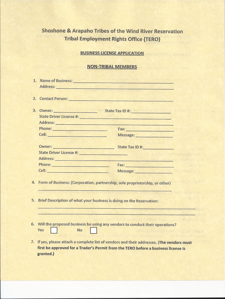 Shoshone Araphao Health Care  Form
