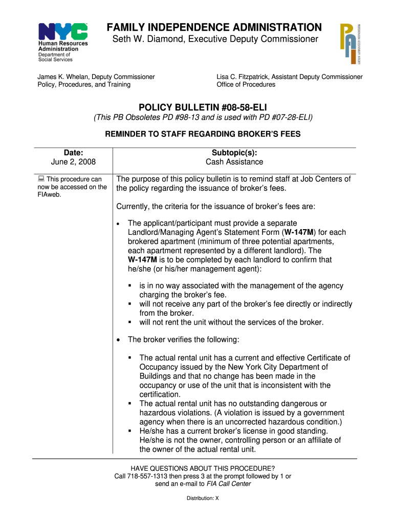  W 147 Form 2008-2024