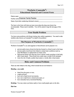 Coumadin Consent Form