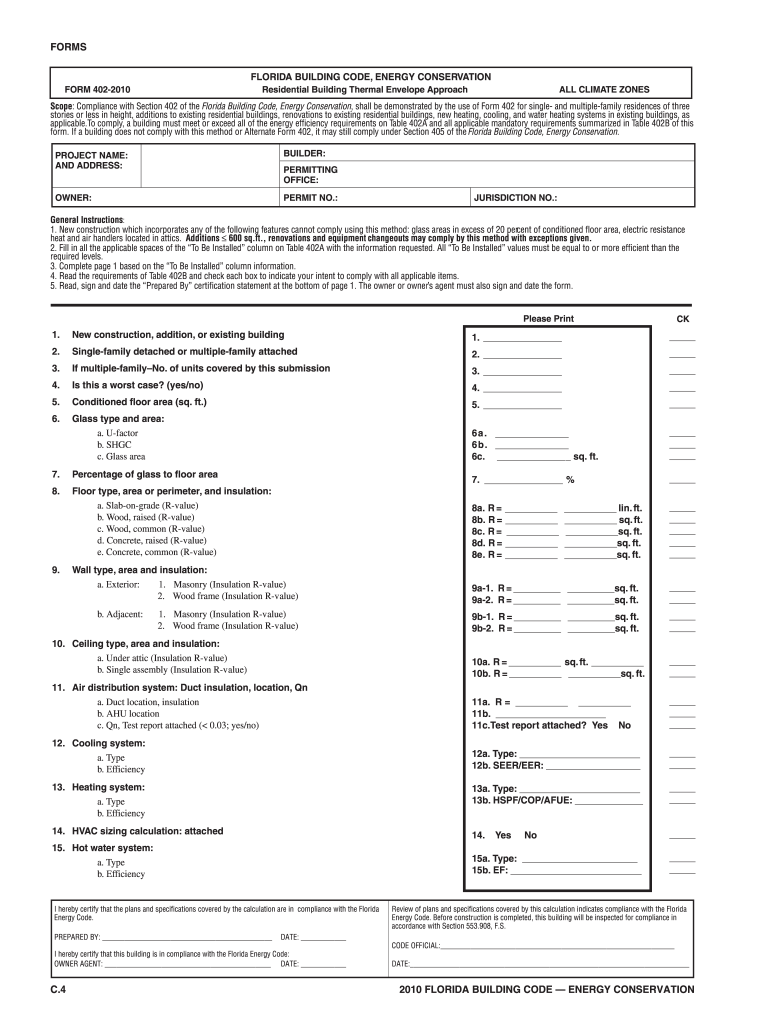  Form 402 2010-2024