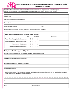 Paraprofessional Evaluation Checklist  Form