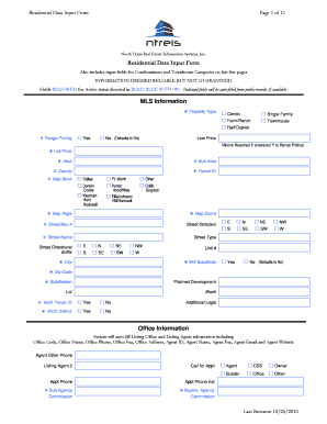 Ntreis Input Form