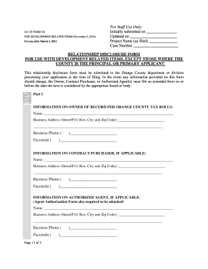 Relationship Disclosure Form Orange County Gov FL Orangecountyfl