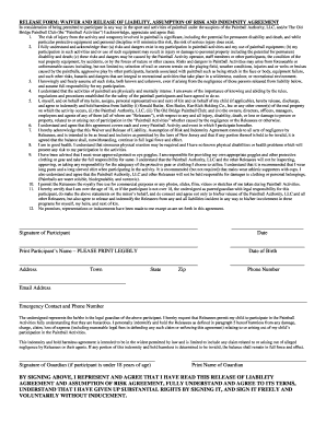 Paintball Authority Waiver Form