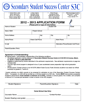 S3c Program  Form