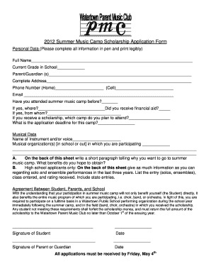 Pmc Scholarship  Form