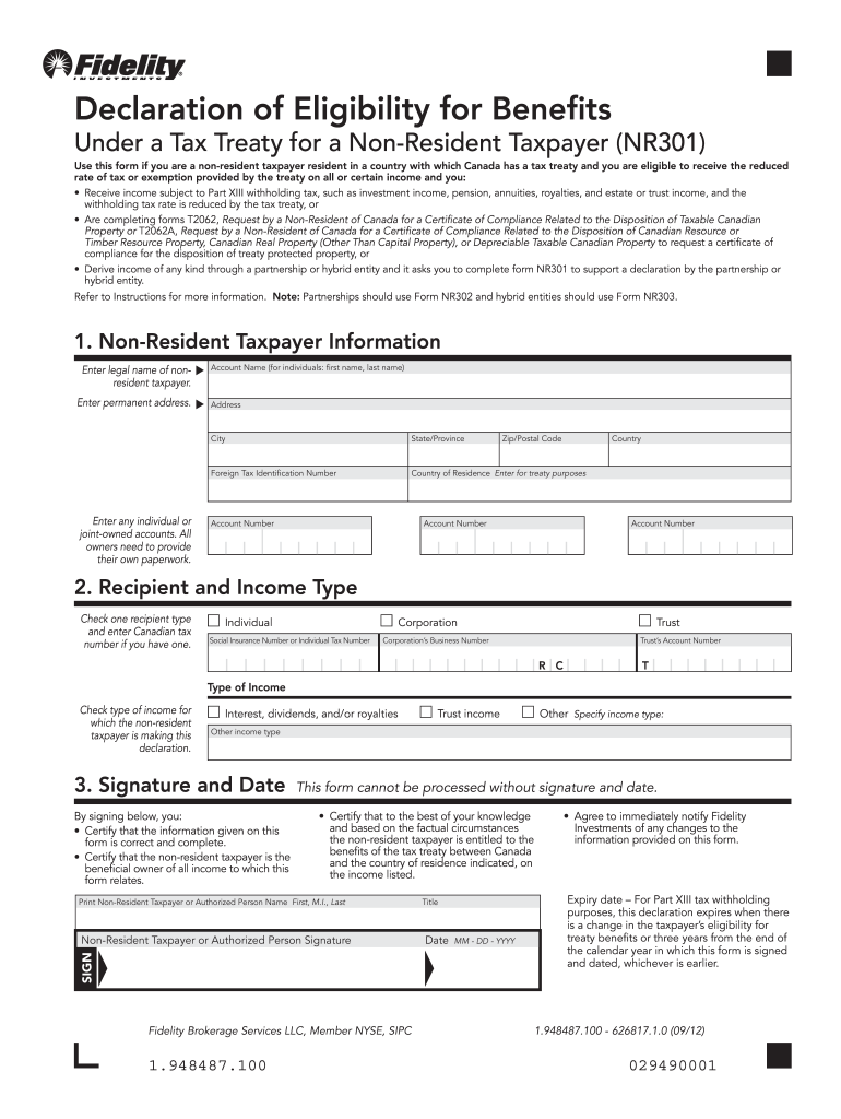 Get and Sign Form Nr301 2012-2022
