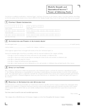 Where to Send Poa Paper to Metlife Form