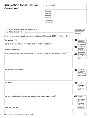 Fp3 Injunction Form