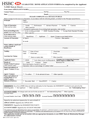 Guarantee Application  Form