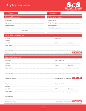 Scs Application Form