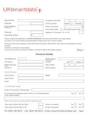 Uktenant  Form