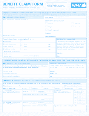 Wha Claim Form