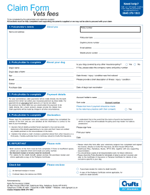 Agria Online Claim  Form