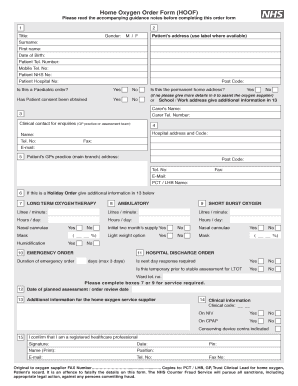 Lincare Order Form PDF