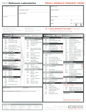 Idexx Requisition Form PDF