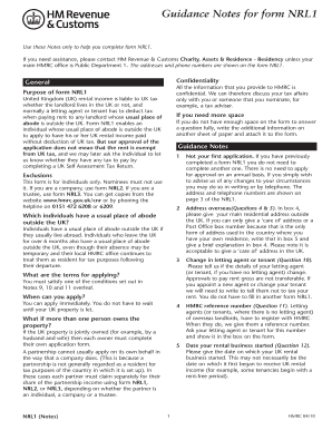 Nrl1 Form Guidance Notes