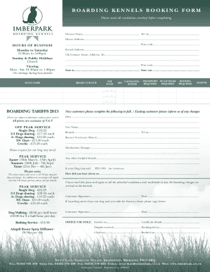 Kennel Form