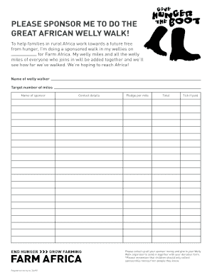  Sponsored Walk Form Template 2012-2024