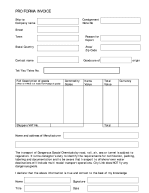 Consignment Note Format