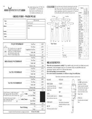Salwar Kameez Measurement Form PDF