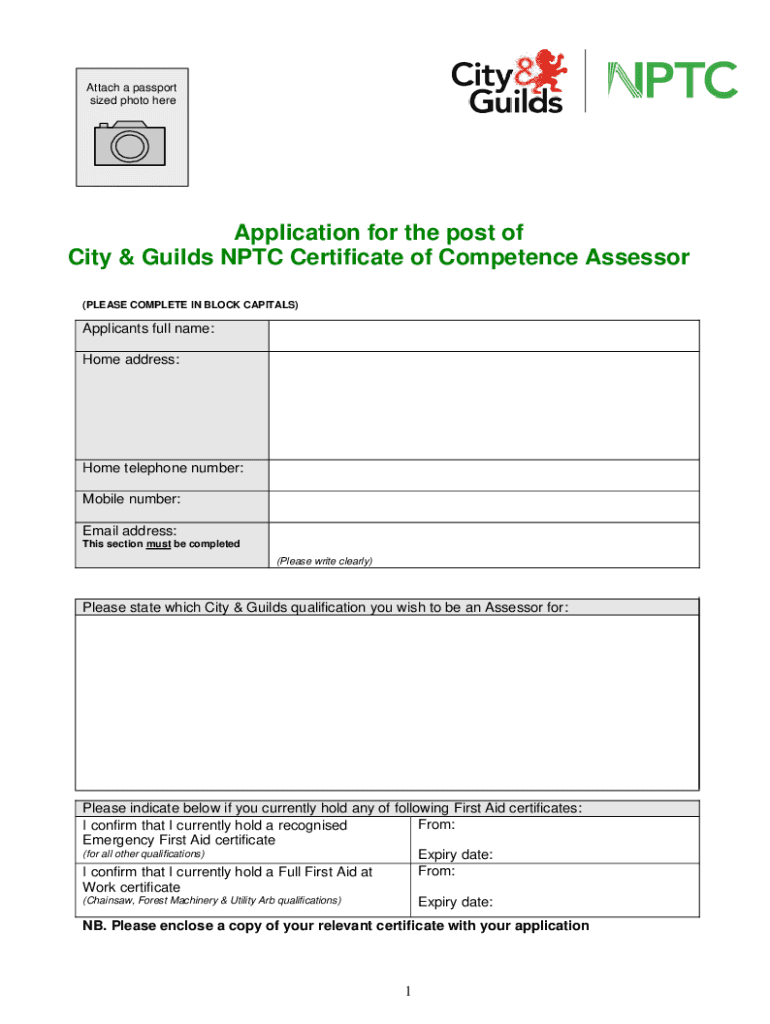 Printable City and Guilds Certificates  Form