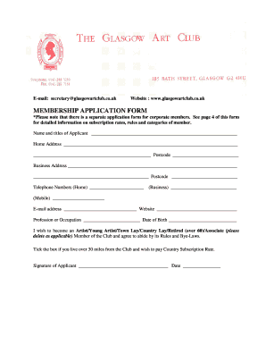 Artist Registration Form PDF