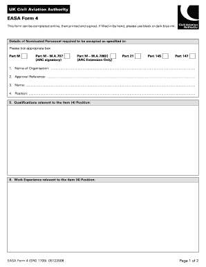 Caa Form 4