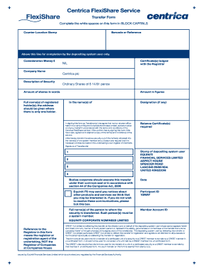 Centrica Com Flexishare  Form