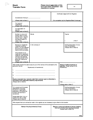 Stock Transfer Form