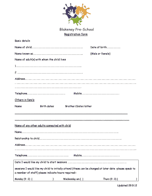 School Registration Form