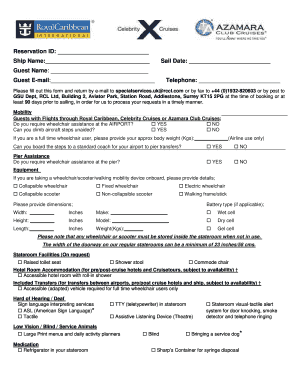 Blank Transportation Request Form Rccl