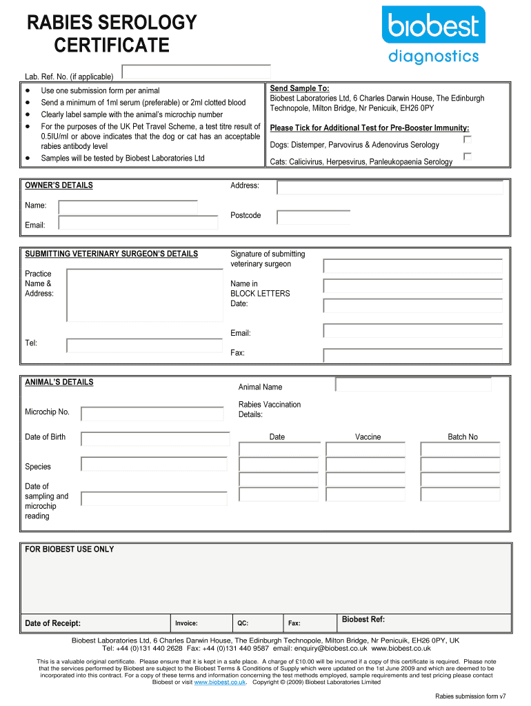 Biobest Lab Submission Form