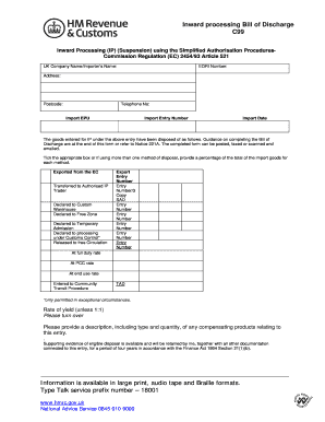 C99 Customs Ireland  Form