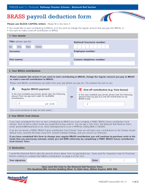 Brass Payroll Deduction Form