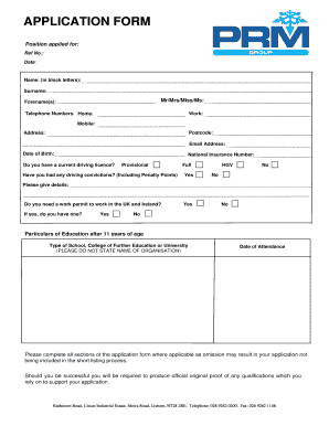 United Kingdom Equal Opportunity Monitoring  Form