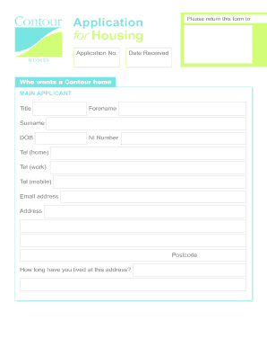 Contour Housing Application Form